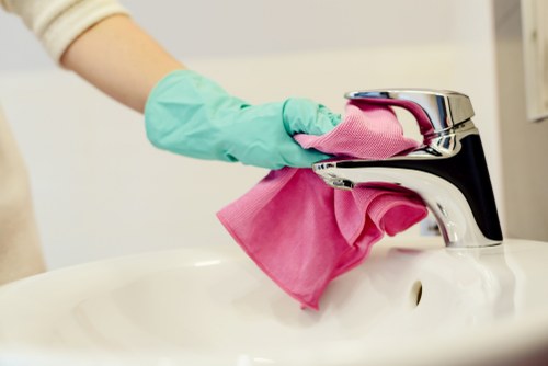 Professional cleaners carrying out a deep clean in a Greenwich property