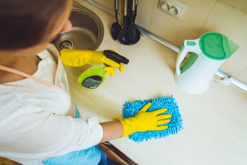 Local cleaner in a Greenwich apartment building