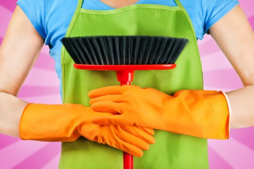 Local cleaning team working in a Greenwich apartment