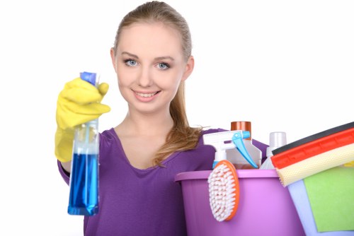 Detailed post-construction cleaning of windows and surfaces in a Greenwich home